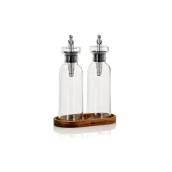 Ad Hoc Aromapour Olie-azijnfles 30cl Set2 Incl. Houder D5,8 - 16x8,2xh21,3cm