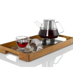 Ad Hoc Serve Houten Dienblad in Acacia en Notelaar 31x60xH5cm