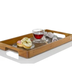 Ad Hoc Serve Houten Dienblad in Acacia en Notelaar 31x60xH5cm