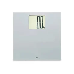 ADE Dig. Personenweegschaal Katharina Zilver 30x30cm Incl. 3x Aaa-lcd Display