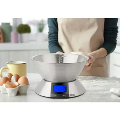ADE Digitale Keukenweegschaal Hanna Met Bowl 23,5x23,5xh15,5cm Incl. 3x Aaa