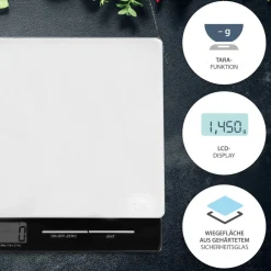 ADE Digitale Keukenweegschaal Franzi 18x18cm Incl. 1x Cr2032 - Lcd Display