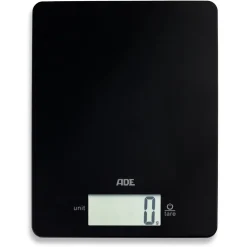 ADE Digitale Keukenweegschaal Leonie Zwart 22x17cm Incl.1x Cr2032-lcd Displa