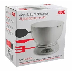 ADE Keukenweegschaal Angelina Met Bowl 24,2x22,6xh17cm Incl. 1x Cr2032