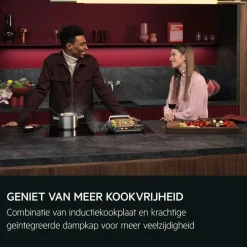 AEG NCH84B03CB Kookplaat met afzuiging - 6000 ComboHob met brugfunctie 80 cm