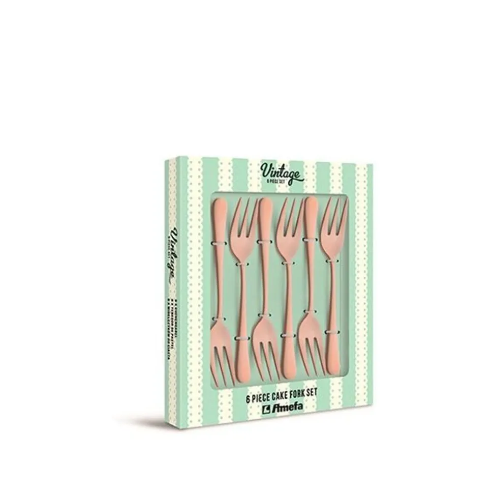 Amefa Austin Vintage Gold Gebakvorken Set6