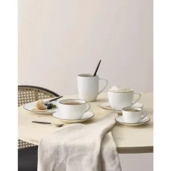 Asa à table ligne noire cappuccino kop met schoteltje ( 250ml)