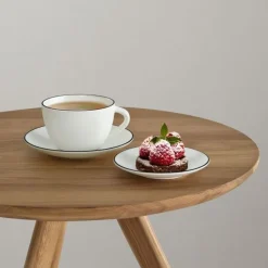 Asa à table ligne noire kop met schotel