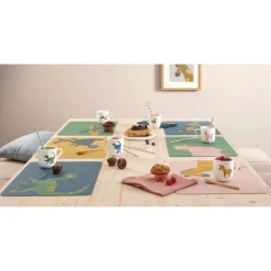 Asa Kids Placemat lederlook 46x33cm Fiona Flamingo