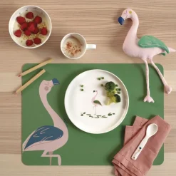 Asa Kids Placemat lederlook 46x33cm Fiona Flamingo