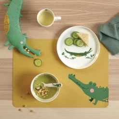 Asa Kids Placemat lederlook 46x33cm Croco Crocodile