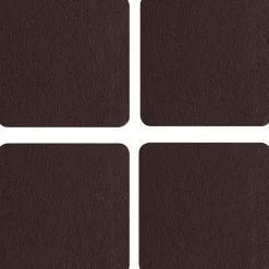 Asa Leather Optic 4 onderleggers 10x10cm Chocolate