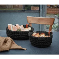 Asa Mand gehaakt D20cm H9,5cm Black