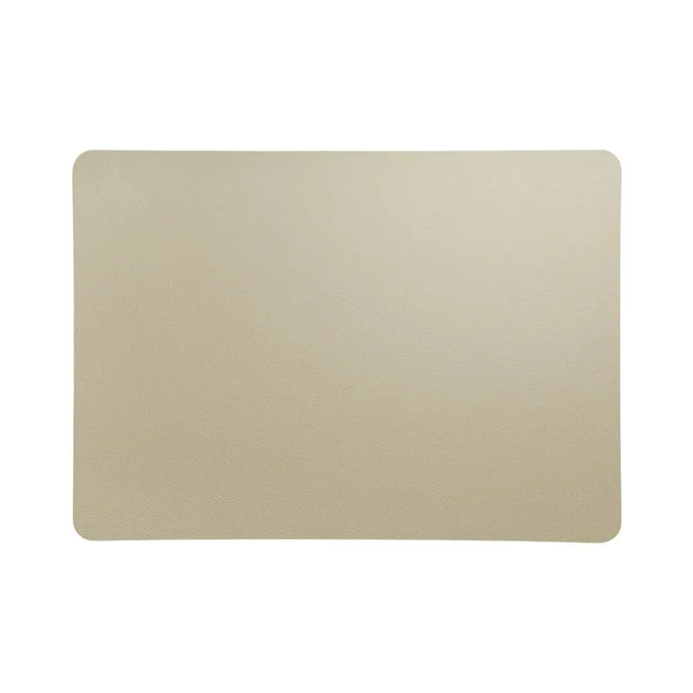 Asa Placemat ruw kunstleer 46x33cm Stone