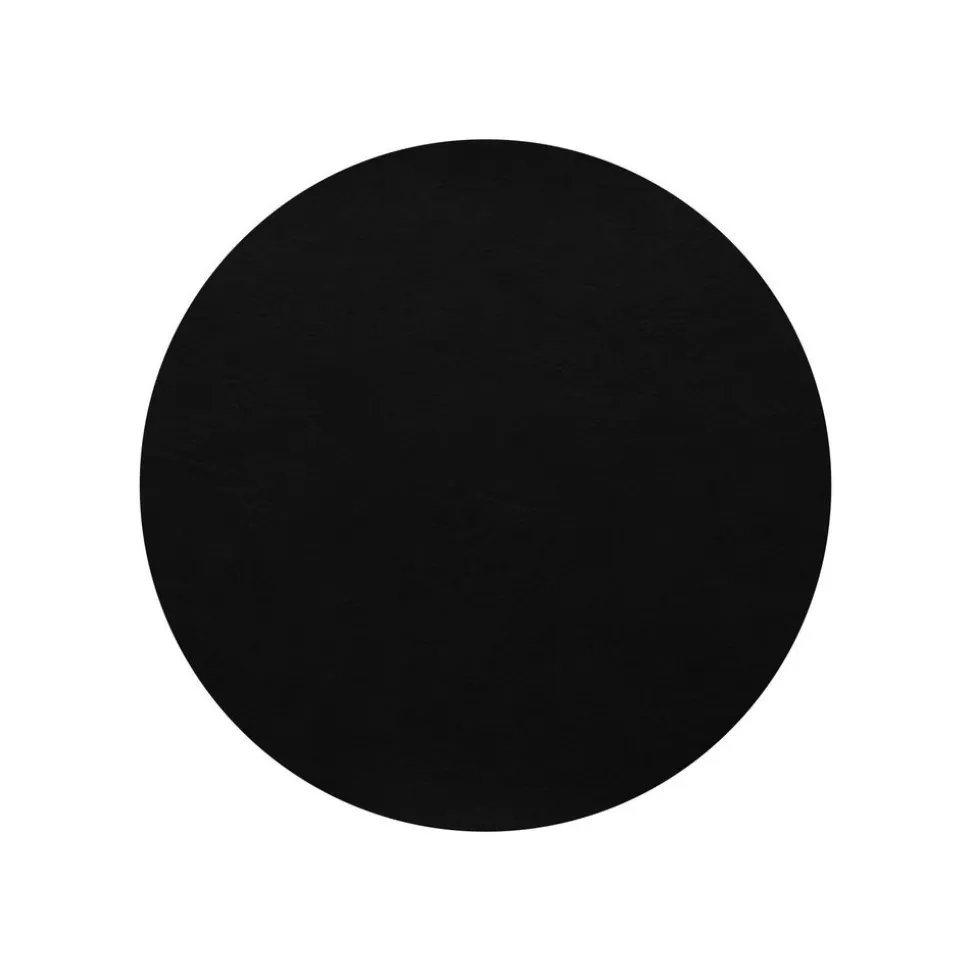 Asa Placemat Vegan Leather rond 38cm Black