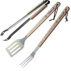 Barbecook 3-delige standaard set uit rvs en hout FSC 100%