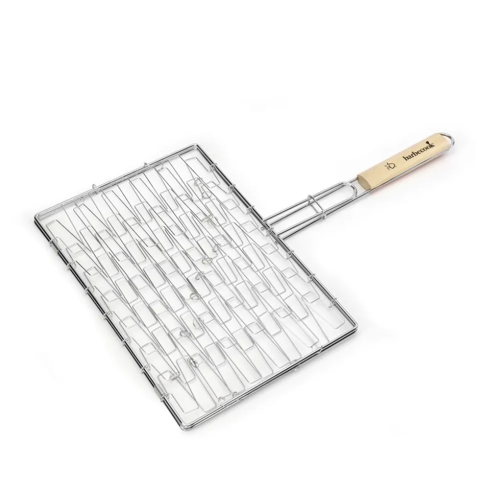 Barbecook elastische grill uit chroom en hout 40x28cm FSC 100%