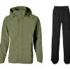 Basil Hoga fietsregenpak unisex groen S