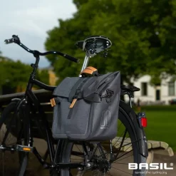 Basil Urban Dry - business fietstas - 20 liter - donkergrijs