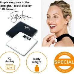 Beurer GS 400 SignatureLine Black Weegschaal met glazen weegplateau