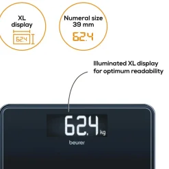 Beurer GS 400 SignatureLine Black Weegschaal met glazen weegplateau