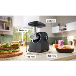 Bosch MFWS440B Serie 4 Vleesmolen MultiPower Series 4 1900 W Zwart