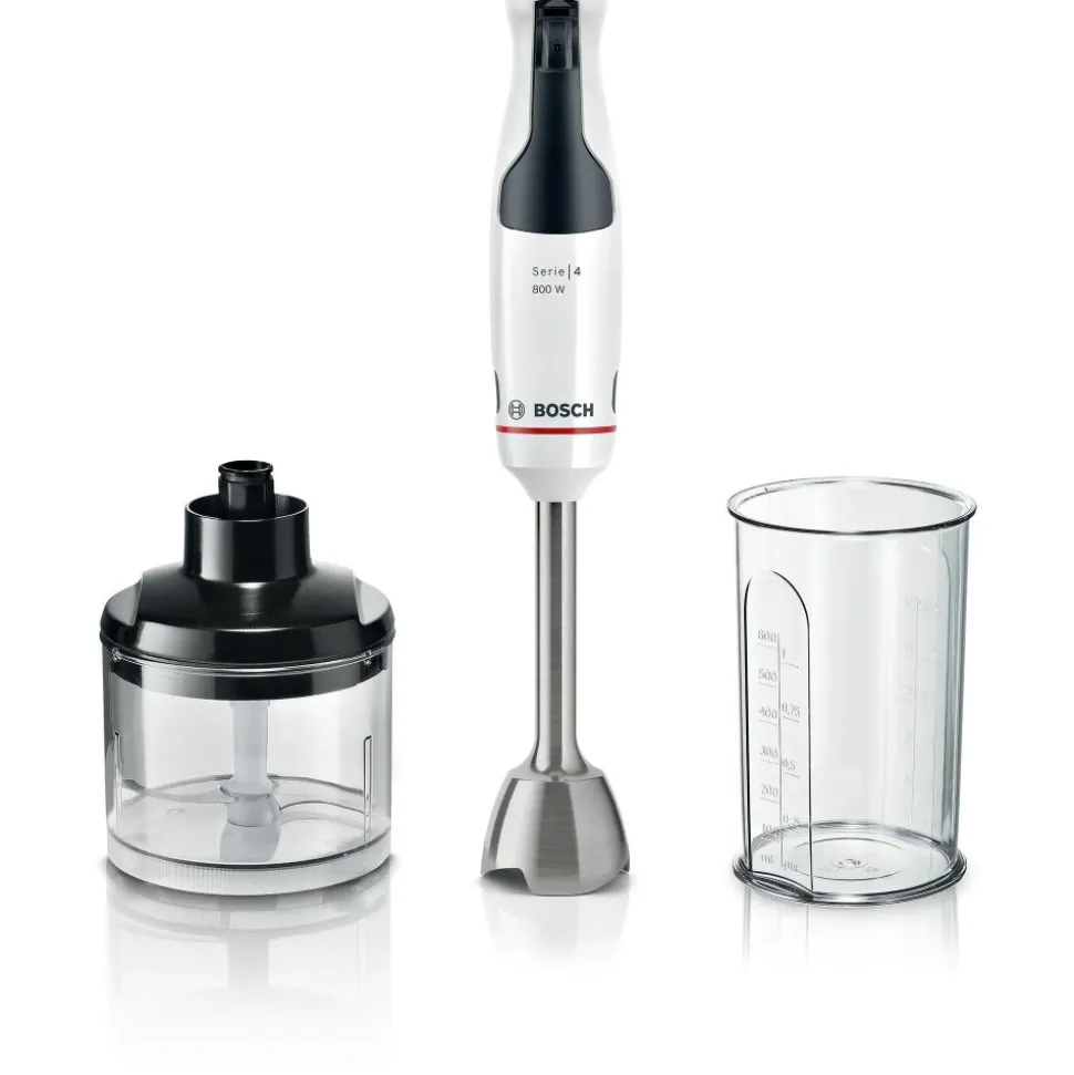Bosch MSM4W420 Serie 4 Staafmixer ErgoMaster 800 W Wit, Zwart grijs