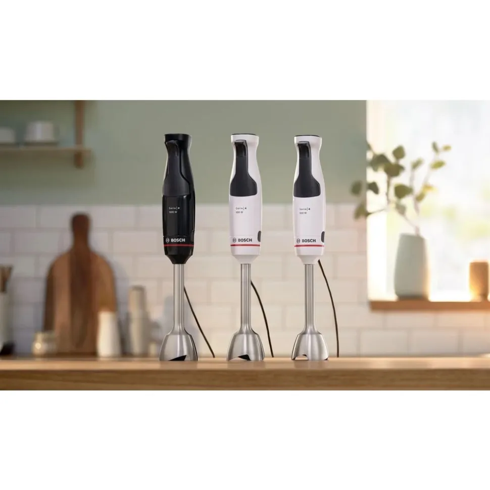 Bosch MSM4W420 Serie 4 Staafmixer ErgoMaster 800 W Wit, Zwart grijs