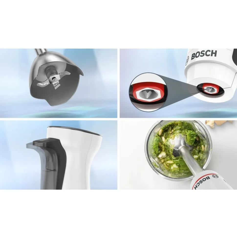 Bosch MSM4W420 Serie 4 Staafmixer ErgoMaster 800 W Wit, Zwart grijs