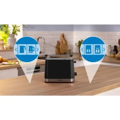 Bosch TAT4M223 MyMoment Compact toaster Black