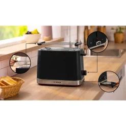 Bosch TAT4M223 MyMoment Compact toaster Black