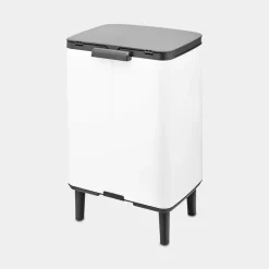 Brabantia Bo Hi afvalemmer 12 liter met kunststof binnenemmer White