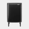 Brabantia Bo Hi afvalemmer 12 liter met kunststof binnenemmer Matt Black