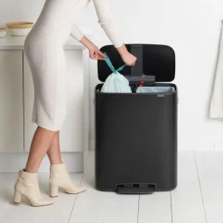 Brabantia Bo Pedaalemmer 2x30L Matt Black