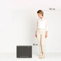 Brabantia Bo pedaalemmer 36 liter met kunststof binnenemmer Soft Beige