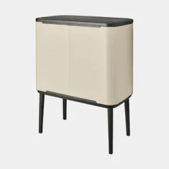 Brabantia Bo Touch Bin afvalemmer 11 + 23 liter met 2 kunststof binnenemmers Soft Beige
