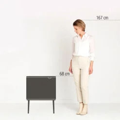 Brabantia Bo Touch Bin afvalemmer 11 + 23 liter met 2 kunststof binnenemmers Soft Beige