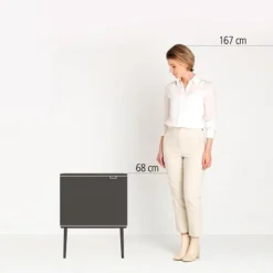 Brabantia Bo Touch Bin afvalemmer 3 x 11 liter met 3 kunststof binnenemmers Matt Black