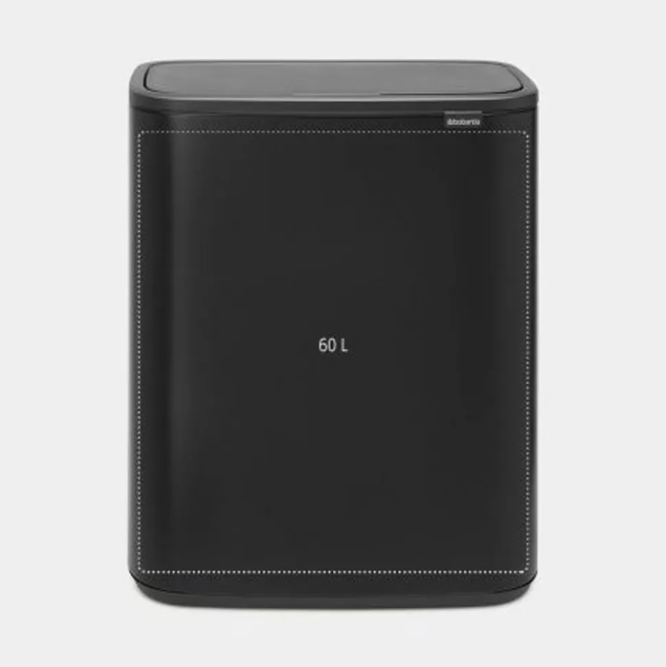 Brabantia Bo Touch Bin afvalemmer 60 liter met kunststof binnenemmer Matt Black