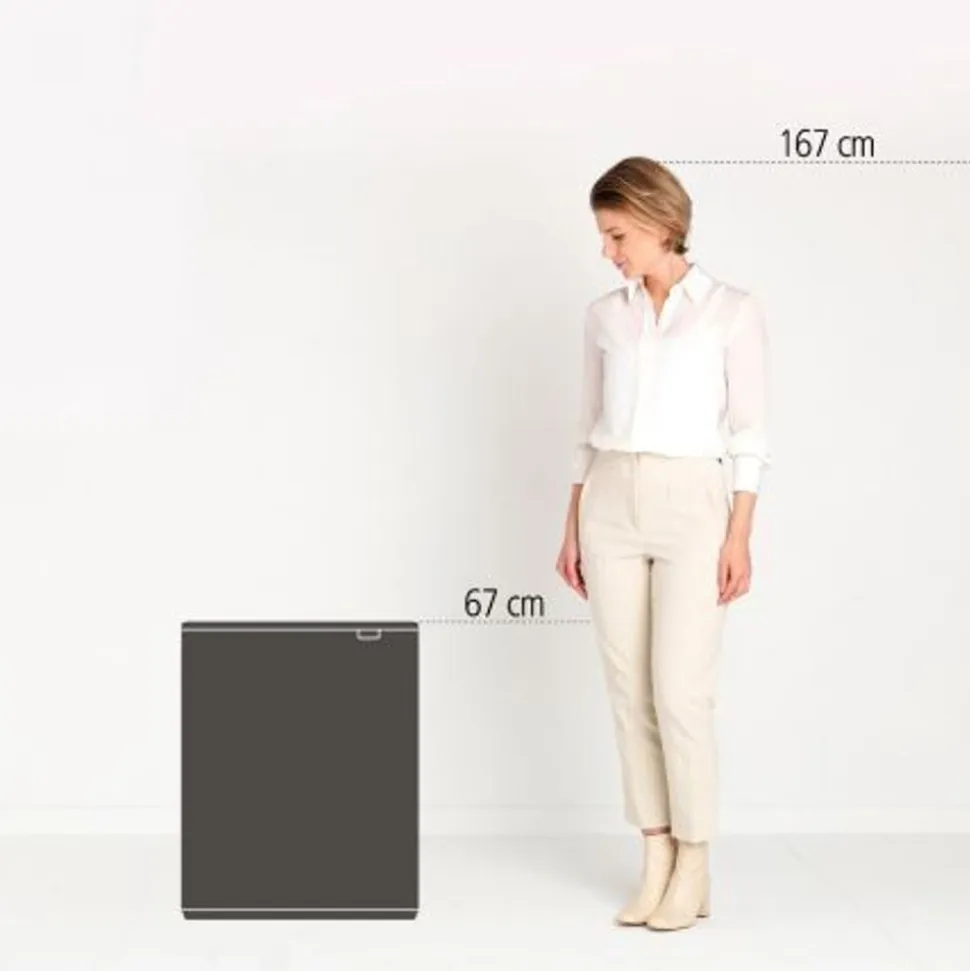 Brabantia Bo Touch Bin afvalemmer 60 liter met kunststof binnenemmer Matt Black