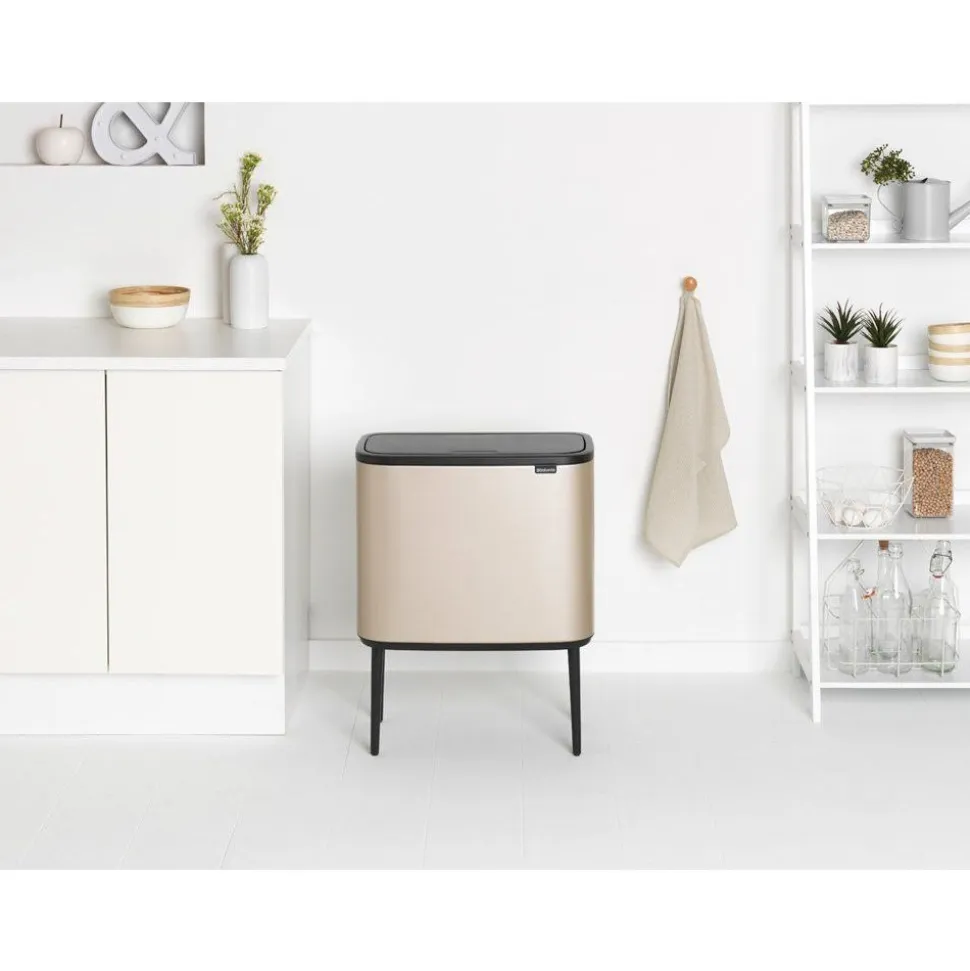 Brabantia Bo Touch Bin 11+23L Champagne
