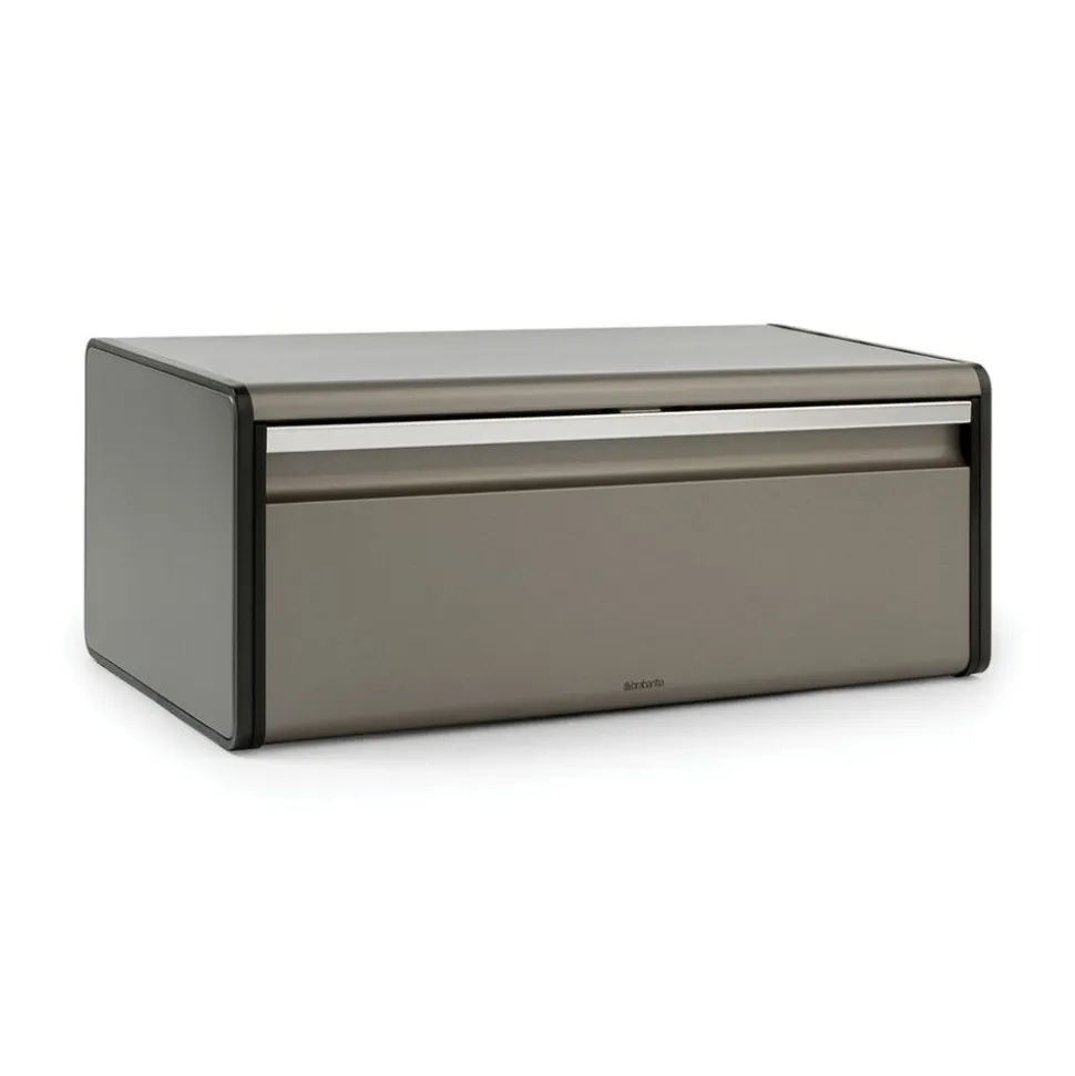 Brabantia Broodtrommel met klep deksel Platinum