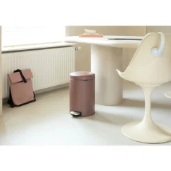 Brabantia NewIcon pedaalemmer 12 liter met kunststof binnenemmer Satin Taupe