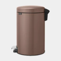 Brabantia NewIcon pedaalemmer 12 liter met kunststof binnenemmer Satin Taupe