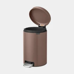 Brabantia NewIcon pedaalemmer 5 liter met kunststof binnenemmer Satin Taupe
