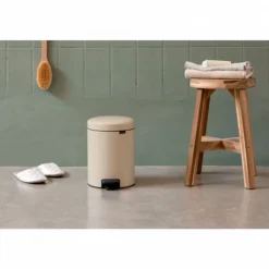 Brabantia NewIcon pedaalemmer 3 liter met kunststof binnenemmer Soft Beige