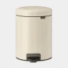 Brabantia NewIcon pedaalemmer 5 liter met kunststof binnenemmer Soft Beige