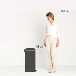 Brabantia NewIcon pedaalemmer 30 liter met kunststof binnenemmer Soft Beige