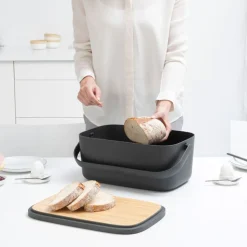 Brabantia Nic Broodtrommel Dark Grey