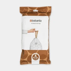 Brabantia PerfectFit afvalzakken met trekbandsluiting, dispenser pack Code X, 10-12L, 40 stuks / pcs